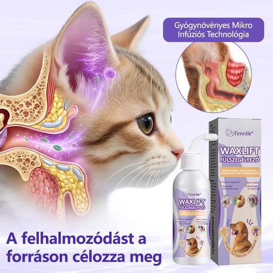 🔥1+1 INGYEN🎁Ingyenes fülpiszkálók👂Timilk® WaxLift állati fülmosó csepp – Mélytisztítás fülproblémák ellen!