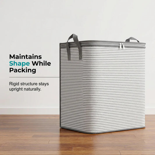 📦 Nagy kapacitású otthoni tárolózsák – Összecsukható, helyet spóroló design👜 Megerősített fülek + simán működő dupla cipzár!