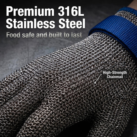 🧤Stainless Steel Cut-Resistant Mesh Glove⏳ Élelmiszeripari minőségű rozsdamentes acél hálós fémkesztyű!