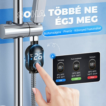 🎁🌈2+2 INGYEN🚿✅Zuhany hőmérséklet-kijelző – biztonságos fürdőzés gyerekeknek és időseknek！