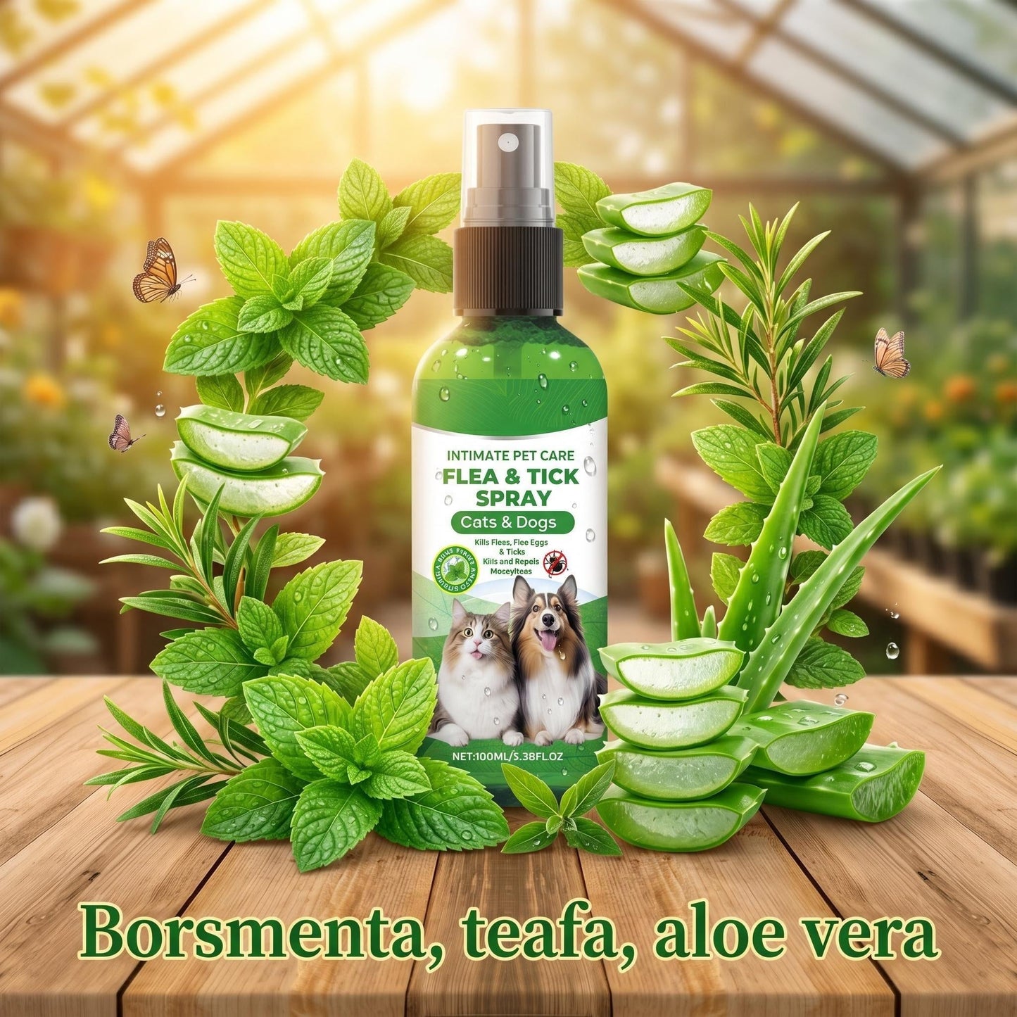 🔥1+1 ingyenes🌿Természetes bolha- és kullancsirtó spray🐾Borsmenta és teafaolajos kártevőriasztó spray – Nyugtatja az irritált bőrt, széles spektrumú védelem!