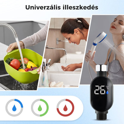 🎁🌈2+2 INGYEN🚿✅Zuhany hőmérséklet-kijelző – biztonságos fürdőzés gyerekeknek és időseknek！