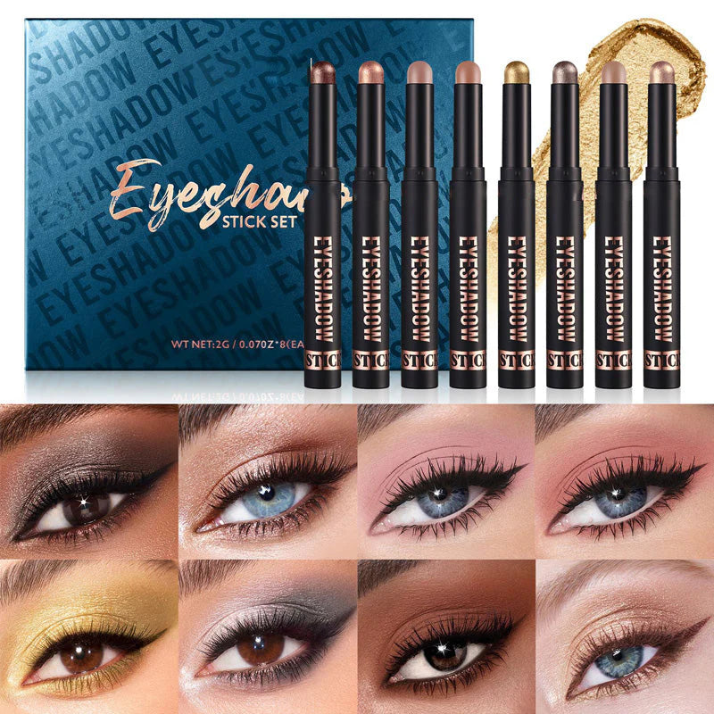 🔥1 vásárol 1 ingyen kap👀2 az 1-ben vízálló szemhéjfesték – smink 5 másodperc alatt! 8 árnyalat + highlighter!