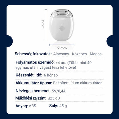 🔥🎁2+2 ingyenes😜50% árcsökkentés💅 Automatikus körömreszelő LED fénnyel🔋 Újratölthető elektromos körömápoló – Csendes, 360° sima reszelés gyerekeknek is!（副本）