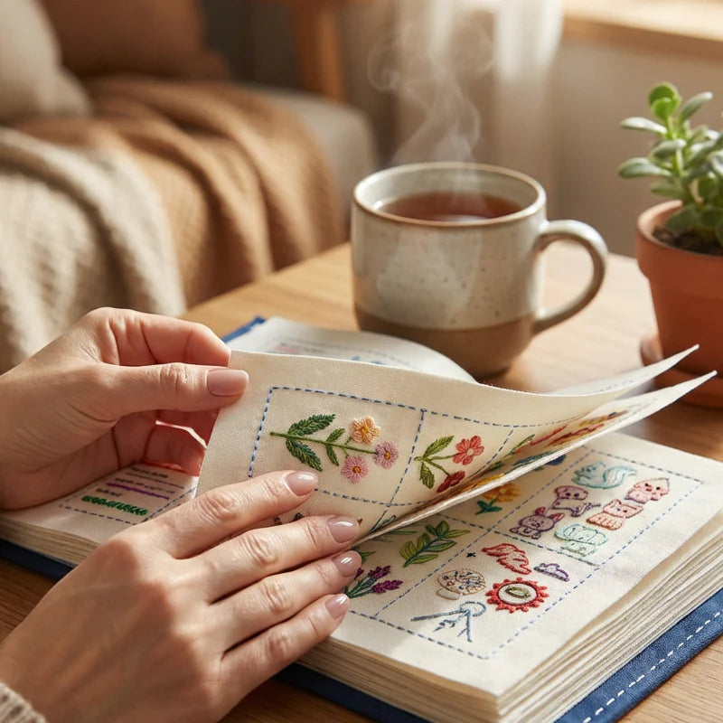 😁árcsökkentési akció🧵DIY Hímző Öltés Gyakorlat Könyv – 90+ Öltés + Minden Alapanyag!