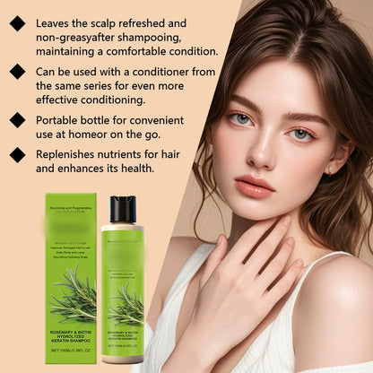🔥1+1 ingyenes✨ Keratinnal gazdag sampon🌿 Rozmaring & biotin sampon – Mély táplálás sérült hajhoz és száraz fejbőrre!