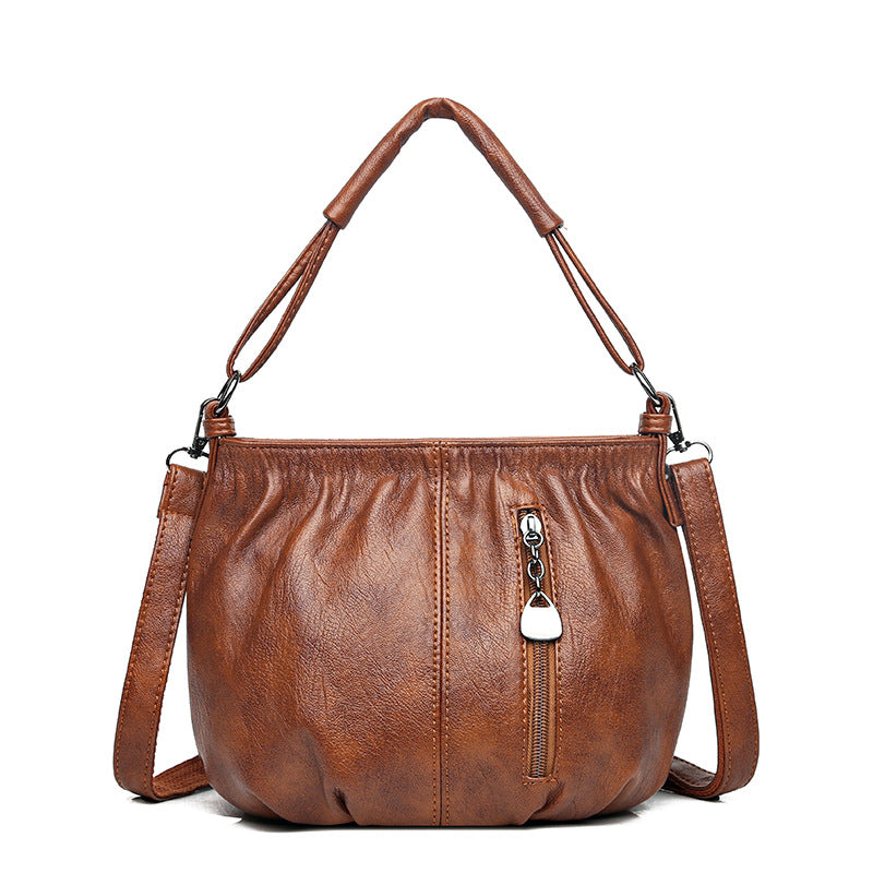 😜30% árcsökkentés🔥2026 Új modell👜Mékké Bőrzsákos Táska – Plisált Design + Kettős Funkció!