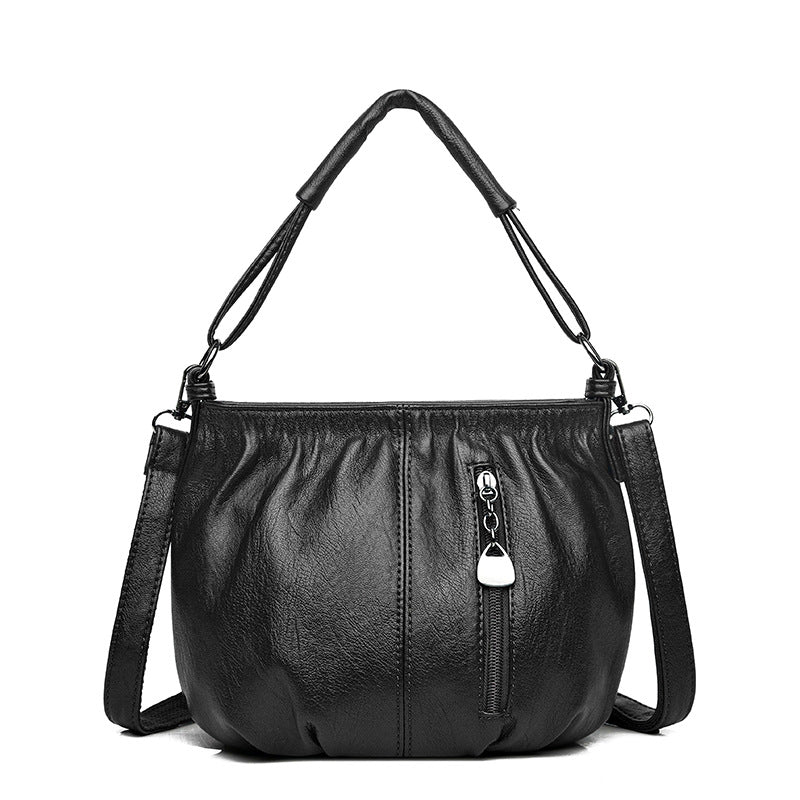 😜30% árcsökkentés🔥2026 Új modell👜Mékké Bőrzsákos Táska – Plisált Design + Kettős Funkció!