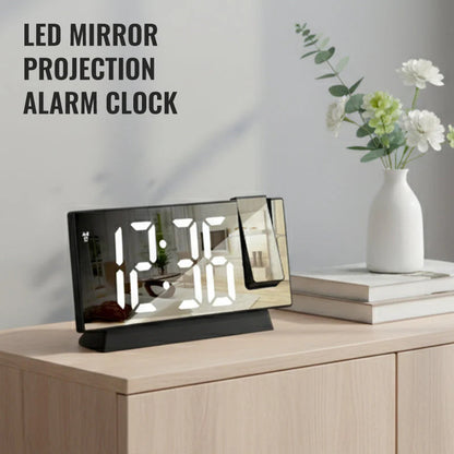 😁árcsökkentési akció⏰Multifunkciós LED Óra Tükör – Ébresztő + Vetítő + Hőmérséklet!