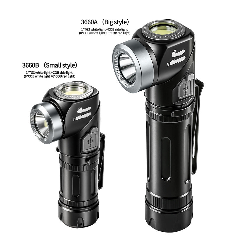 🔦 90°-ban forgatható LED-es fejlámpa és zseblámpa 🏕️