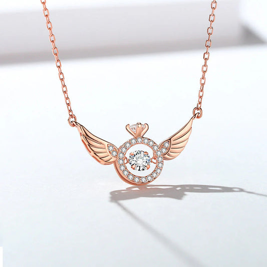 😝1 vásárol 1 ingyen kap👼Cherub Wings Nyaklánc – Mikrozirkónia + Ruchomé Skrzydła!
