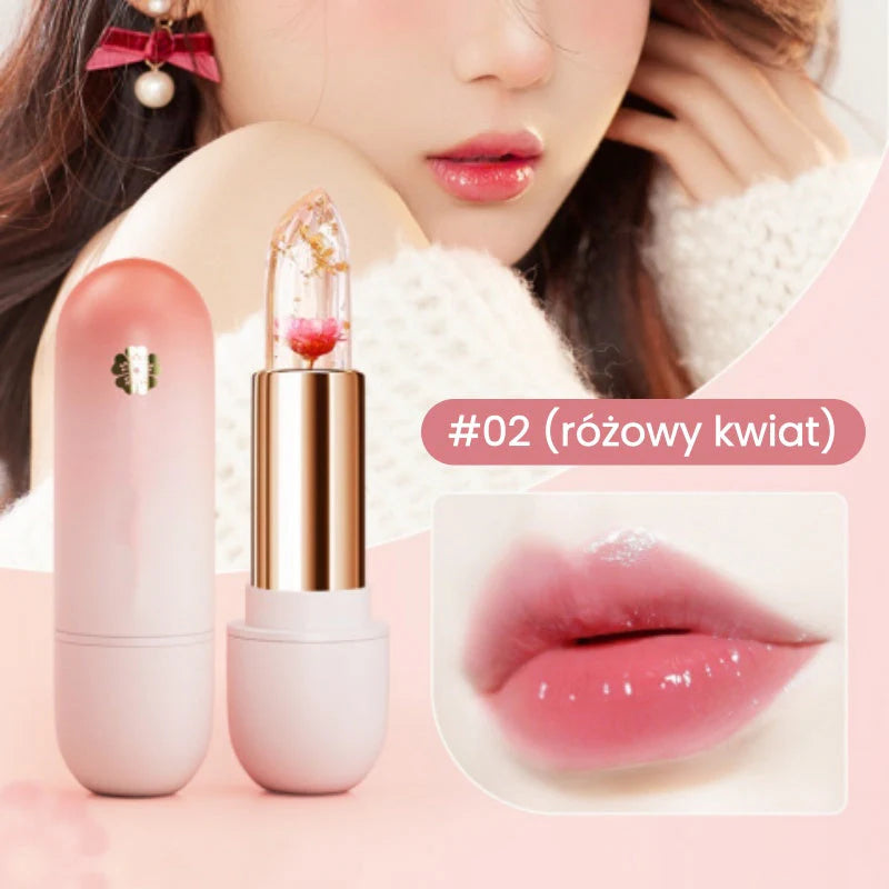 🌸 【1+1-et ingyen】Hidratáló rúzs virágszirmokkal – a hőmérséklettől függően változtatja a színét 💄