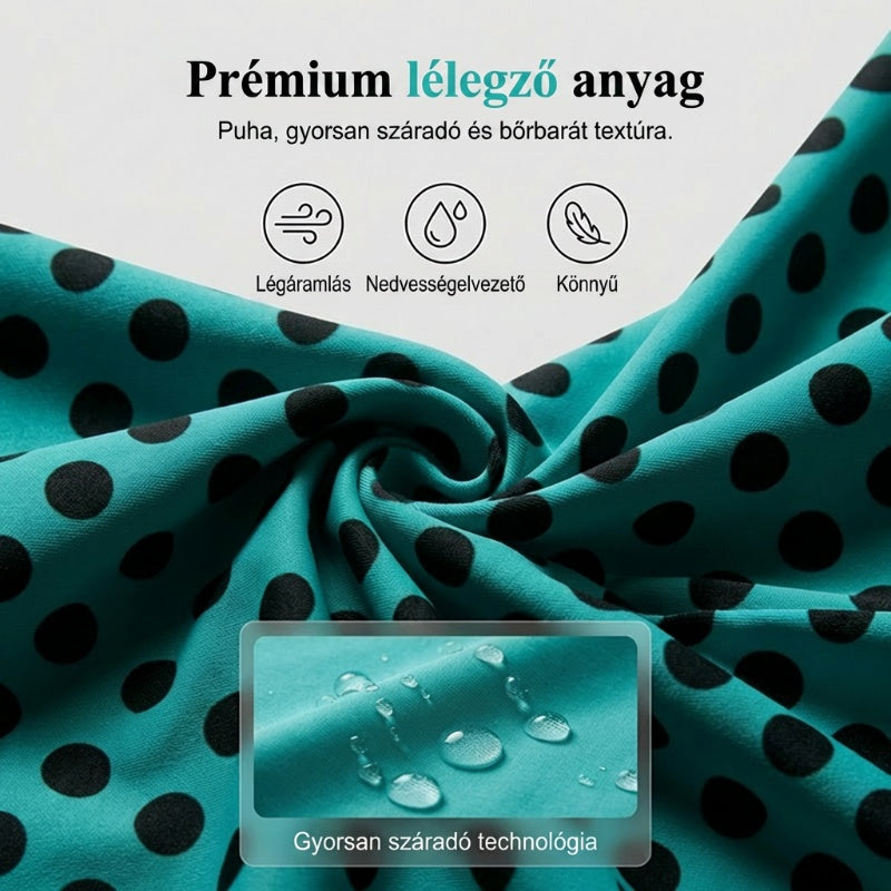 🏖️[S–3XL]👙 Női, pöttyös kétrészes fürdőruha👌Kényelmes és magabiztos: pöttyös tankini szett minden alakhoz！