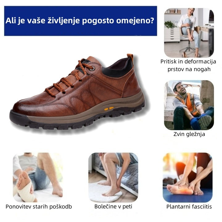Suuperre® Premium usnjeni ortopedski čevlji | Ergonomsko oblikovani za lajšanje bolečin v hrbtu, kolenih in stopalih ter zagotavljajo izjemno udobje (ročno izdelani).