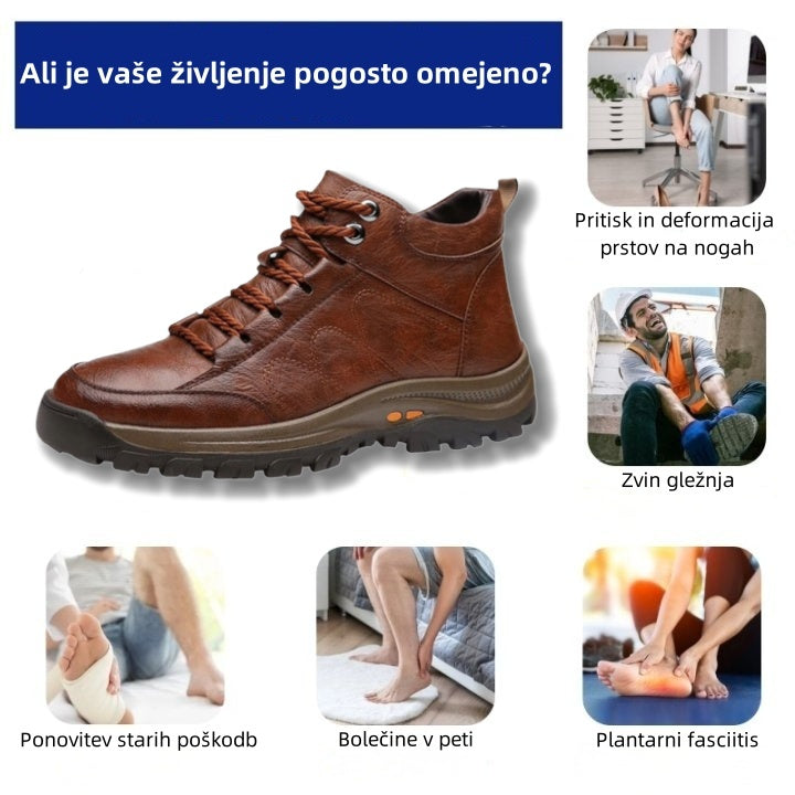 Suuperre® Premium usnjeni ortopedski čevlji | Ergonomsko oblikovani za lajšanje bolečin v hrbtu, kolenih in stopalih ter zagotavljajo izjemno udobje (ročno izdelani).