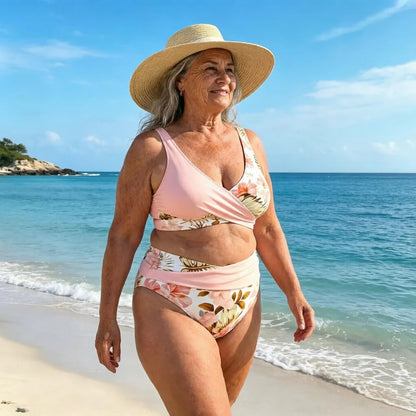 🌸 Magas Dereki Virágmintás Bikini: Hangsúlyozd az Alakod – Raktáron! 👙-IDŐKORLÁTOZOTT AKCIÓ🏷️