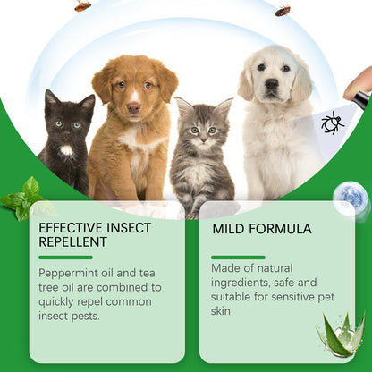🔥1+1 ingyenes🌿Természetes bolha- és kullancsirtó spray🐾Borsmenta és teafaolajos kártevőriasztó spray – Nyugtatja az irritált bőrt, széles spektrumú védelem!
