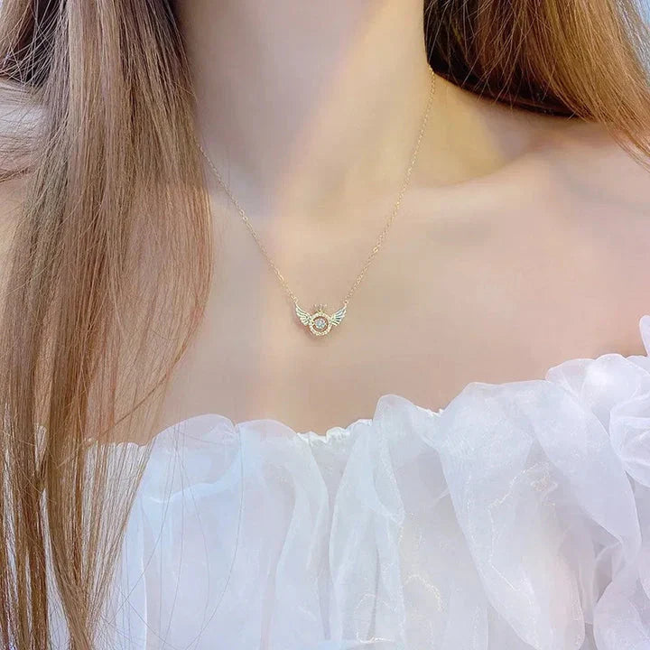 😝1 vásárol 1 ingyen kap👼Cherub Wings Nyaklánc – Mikrozirkónia + Ruchomé Skrzydła!