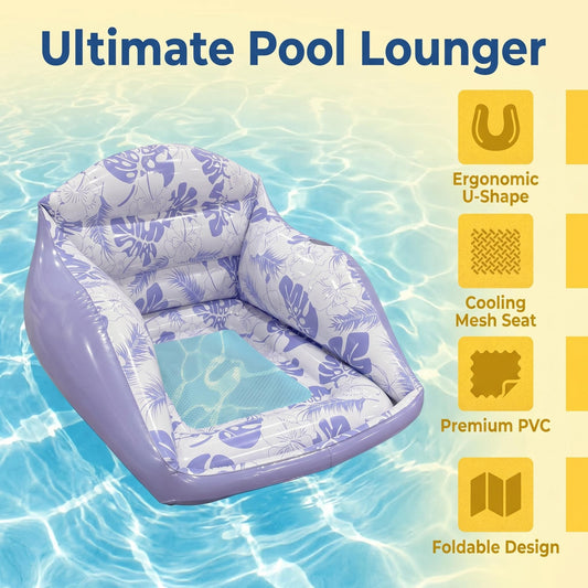 🏊💺U alakú felfújható matrac – stílusos pihenés, ideális felnőtteknek és gyerekeknek egyaránt, könnyen tárolható ⚡