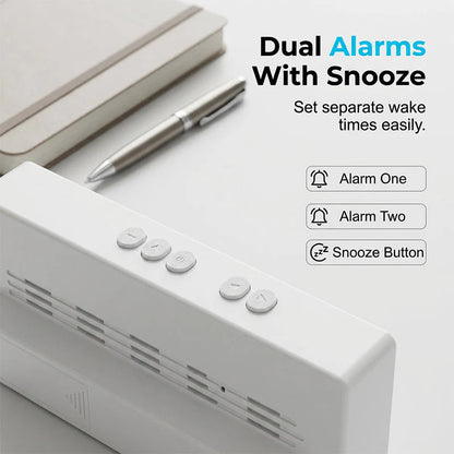 ⏰ Minimalista digitális ébresztőóra hálószobába és irodába 🕰️