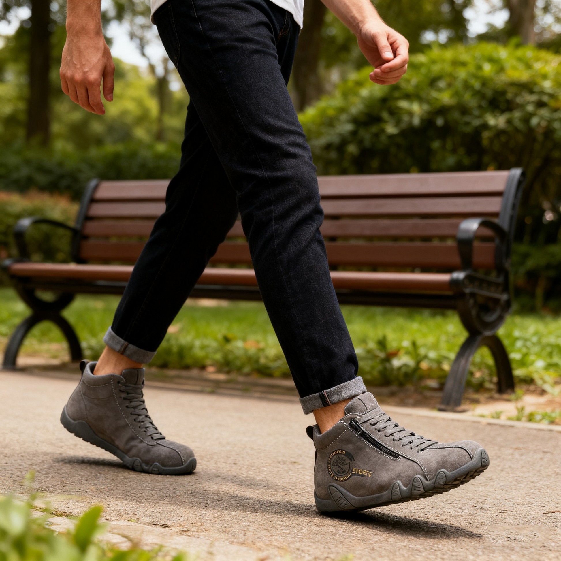 (⏰50% de descuento por tiempo limitado)🐂 Zapatos ortopédicos para hombre, hechos de auténtica piel de vaca australiana👞 cosidos a mano, impermeables y antideslizantes✅ soporte de arco - caminata cómoda