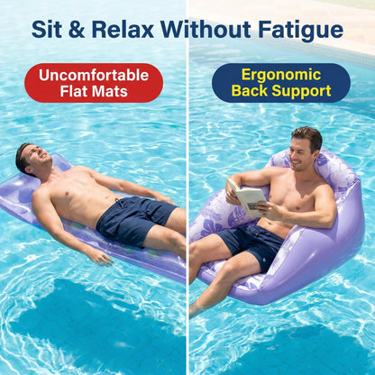 🏊💺U alakú felfújható matrac – stílusos pihenés, ideális felnőtteknek és gyerekeknek egyaránt, könnyen tárolható ⚡