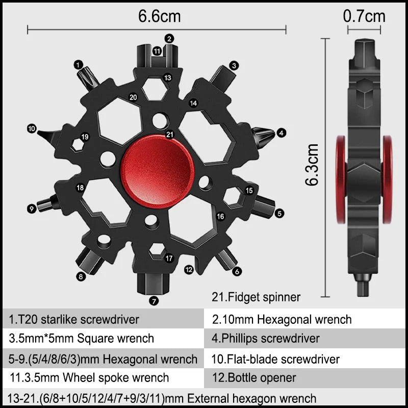 ⚙️18 az 1-ben multifunkciós hóeltakarító kulcs beépített giroszkóppal🔧