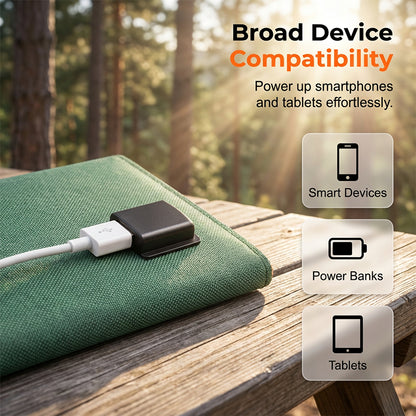 ☀️ Hordozható napelem – Összecsukható, USB-töltés, időjárásálló 🏕️