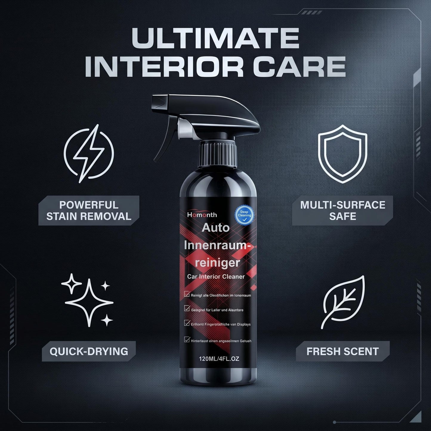 🚗 Többcélú tisztító spray járművek utasteréhez ✨