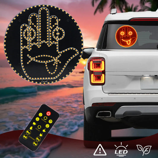 😀Vásárolj 1 kapsz 1 ingyen🚗 Autó LED Tábla – 8 Kifejezés! Ne Dudálj, Szintet Lépj!