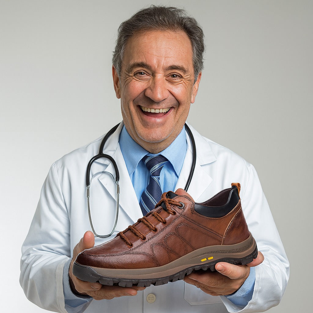 Suuperre® Premium usnjeni ortopedski čevlji | Ergonomsko oblikovani za lajšanje bolečin v hrbtu, kolenih in stopalih ter zagotavljajo izjemno udobje (ročno izdelani).