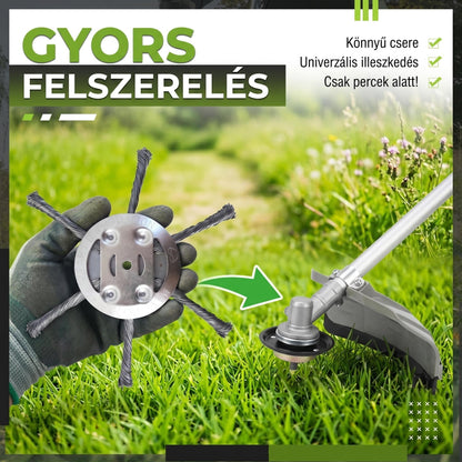 🔥1+1 ingyenes⏰Vásárold meg most🌿 Végleges megoldás a gyomok ellen: acél drótos fűnyíró fej!⚙️ A kert csodafegyvere minden terepen!