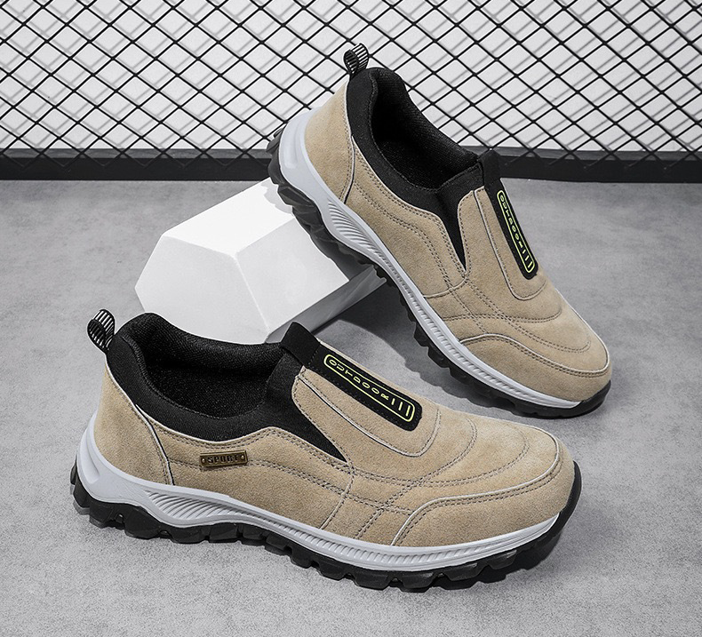 (🔥 50% de descuento - ¡No te lo pierdas!) Zapatos casuales para exteriores para hombre: mocasines deportivos de gamuza transpirables y antideslizantes, adecuados para caminar, soporte de arco, caminata fácil.