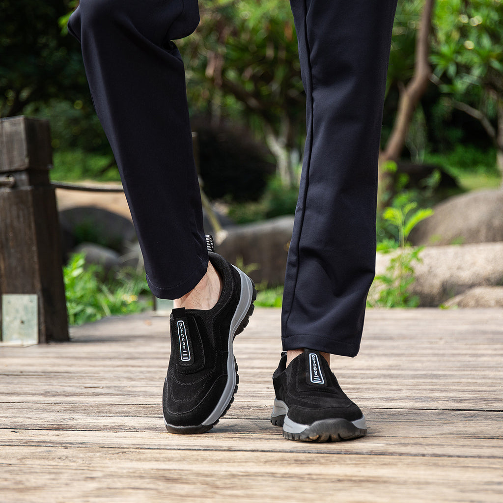 (🔥 50% de descuento - ¡No te lo pierdas!) Zapatos casuales para exteriores para hombre: mocasines deportivos de gamuza transpirables y antideslizantes, adecuados para caminar, soporte de arco, caminata fácil.
