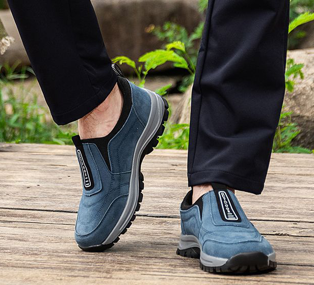 (🔥 50% de descuento - ¡No te lo pierdas!) Zapatos casuales para exteriores para hombre: mocasines deportivos de gamuza transpirables y antideslizantes, adecuados para caminar, soporte de arco, caminata fácil.