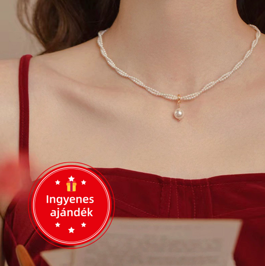 🎁Ingyenes ajándék -📿Gyönyörű nyaklánc💃 Lakos nyakú, strasszokkal díszített női ruha – időtálló elegancia mindenkinek!