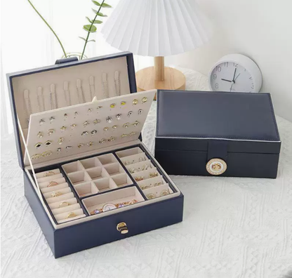 💍 Európai stílusú, minimalista, kétszintes ékszeres doboz ✨