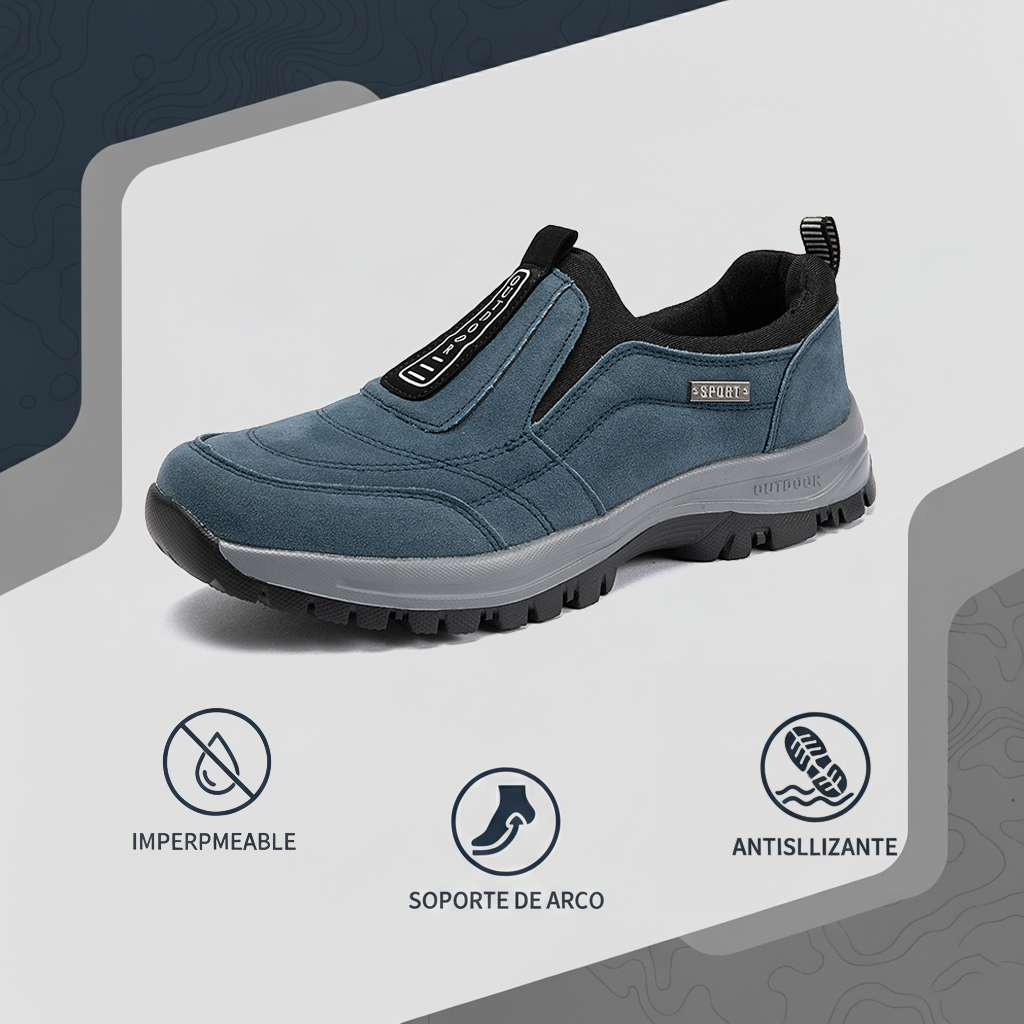 (🔥 50% de descuento - ¡No te lo pierdas!) Zapatos casuales para exteriores para hombre: mocasines deportivos de gamuza transpirables y antideslizantes, adecuados para caminar, soporte de arco, caminata fácil.