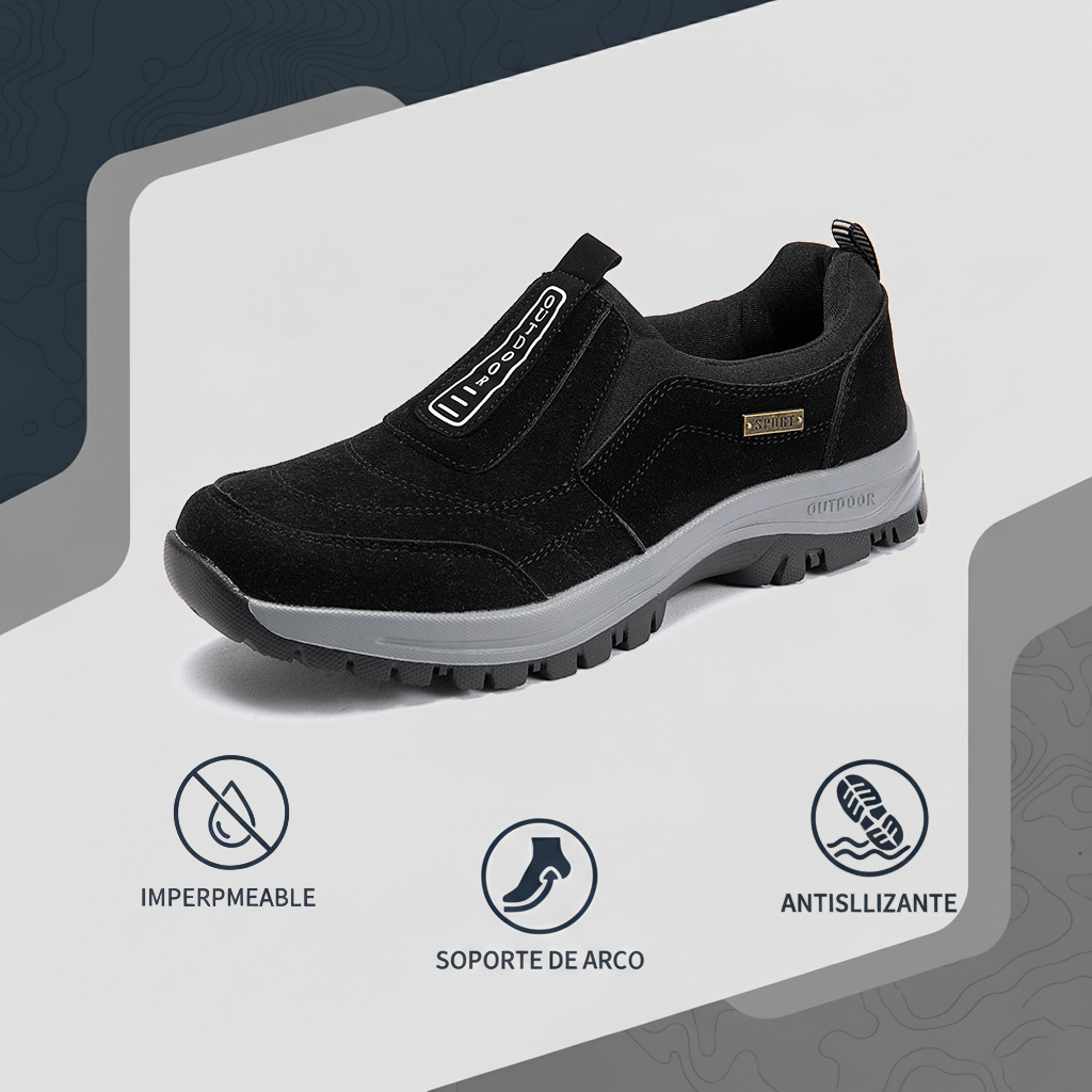 (🔥 50% de descuento - ¡No te lo pierdas!) Zapatos casuales para exteriores para hombre: mocasines deportivos de gamuza transpirables y antideslizantes, adecuados para caminar, soporte de arco, caminata fácil.