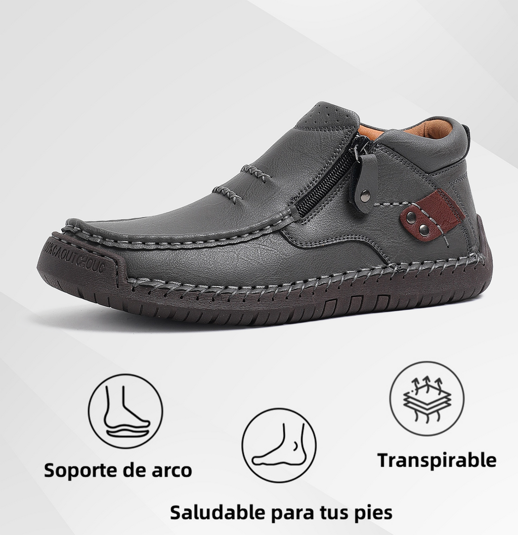 (⏰Oferta por tiempo limitado - 50% de descuento) - Zapatos de cuero genuino hechos a mano - Soporte de arco, impermeables, antideslizantes