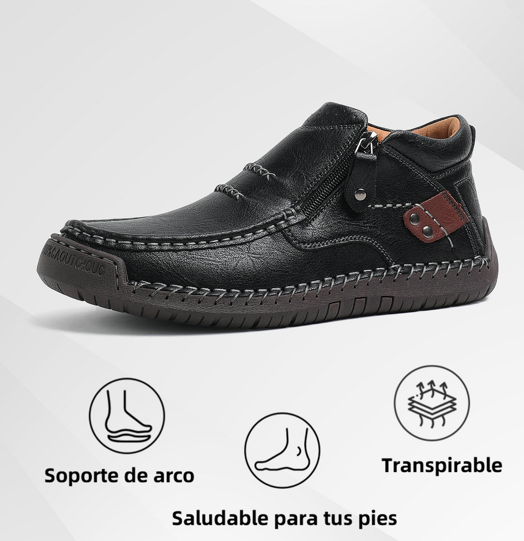 (⏰Oferta por tiempo limitado - 50% de descuento) - Zapatos de cuero genuino hechos a mano - Soporte de arco, impermeables, antideslizantes