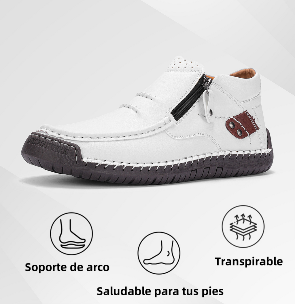 (⏰Oferta por tiempo limitado - 50% de descuento) - Zapatos de cuero genuino hechos a mano - Soporte de arco, impermeables, antideslizantes