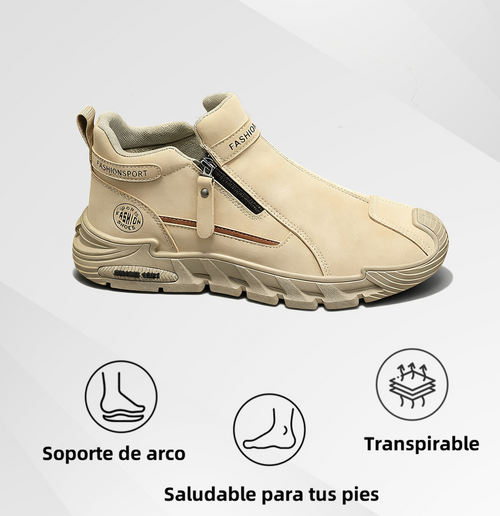 (⏰50% de descuento por tiempo limitado) Zapatos ortopédicos de gamuza para hombre, 👞 cosidos a mano, cómodos y antideslizantes ✅ Soporte de arco - Caminata cómoda