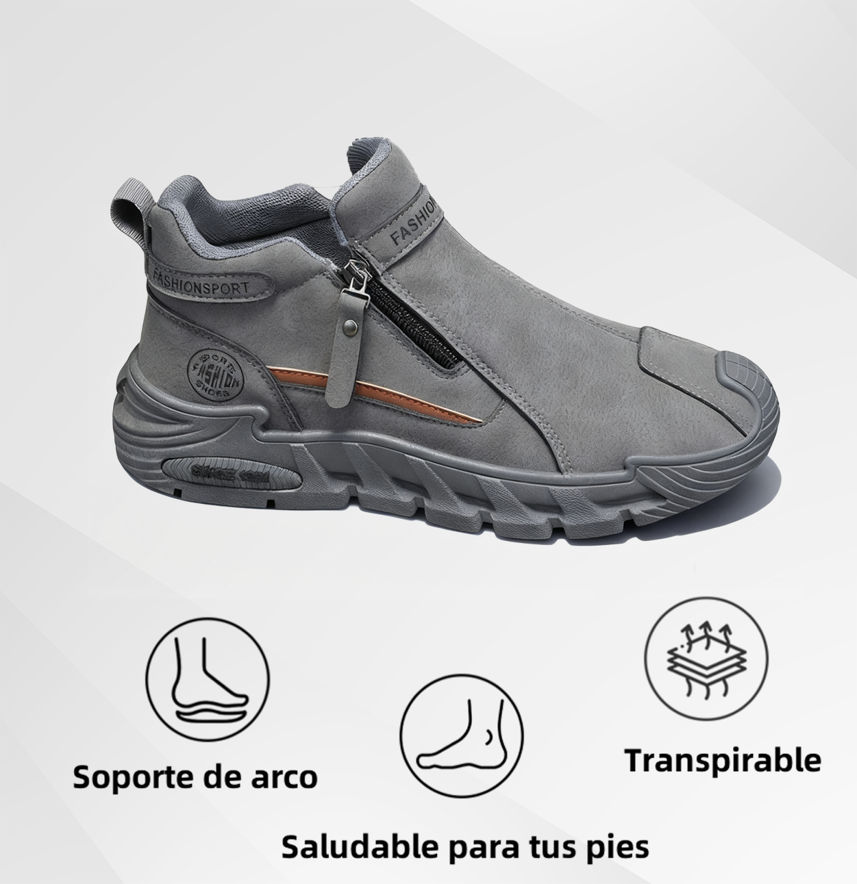(⏰50% de descuento por tiempo limitado) Zapatos ortopédicos de gamuza para hombre, 👞 cosidos a mano, cómodos y antideslizantes ✅ Soporte de arco - Caminata cómoda