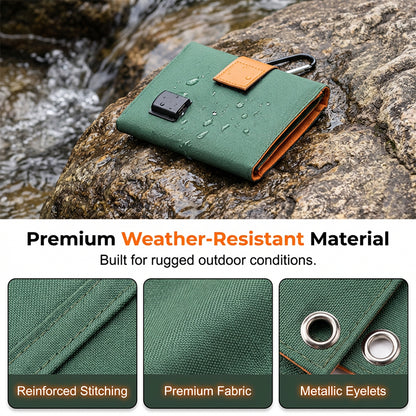 ☀️ Hordozható napelem – Összecsukható, USB-töltés, időjárásálló 🏕️