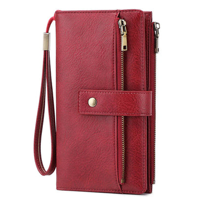 👍Legkelendőbb pénztárca👜Retro RFID-blokkoló pénztárca – tartós PU bőr + több rekesz!