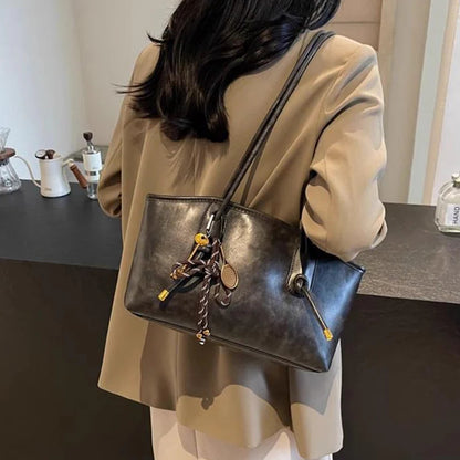 🎁Ingyenes ajándék-medálja🔥Kedvezményes ár👜 Vintage PU válltáska – Időtálló elegancija minden napra!