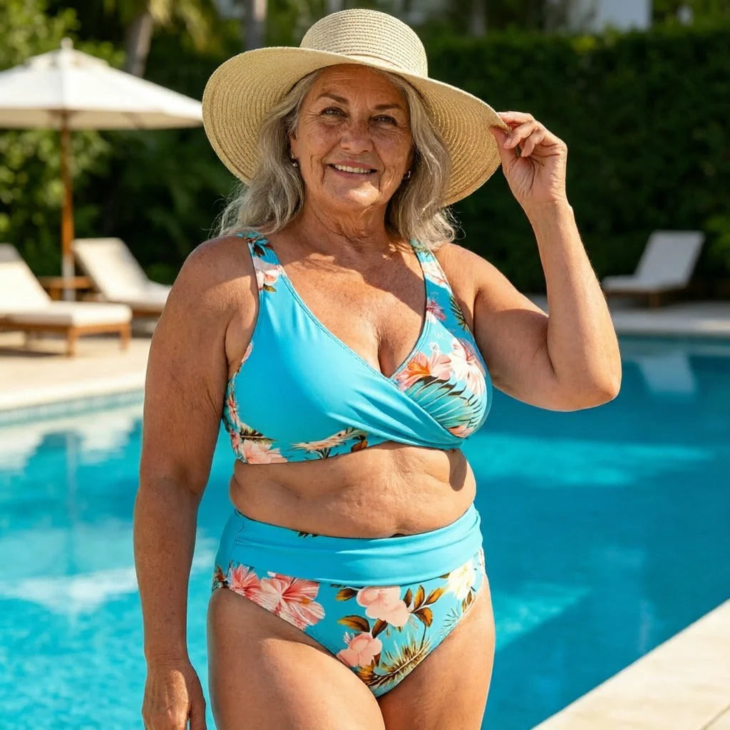 🌸 Magas Dereki Virágmintás Bikini: Hangsúlyozd az Alakod – Raktáron! 👙-IDŐKORLÁTOZOTT AKCIÓ🏷️
