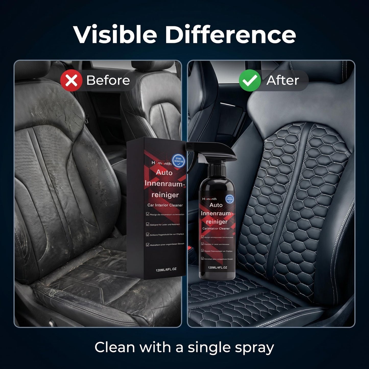 🚗 Többcélú tisztító spray járművek utasteréhez ✨