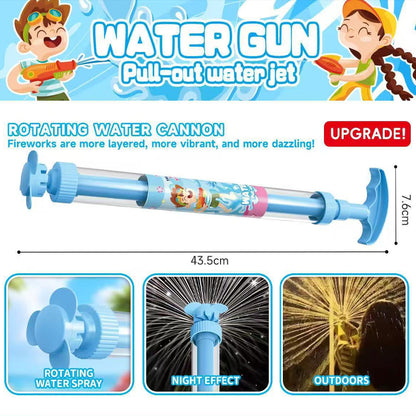 🔫 🌈Világos szivárványos LED-es vízipisztoly 💦✨